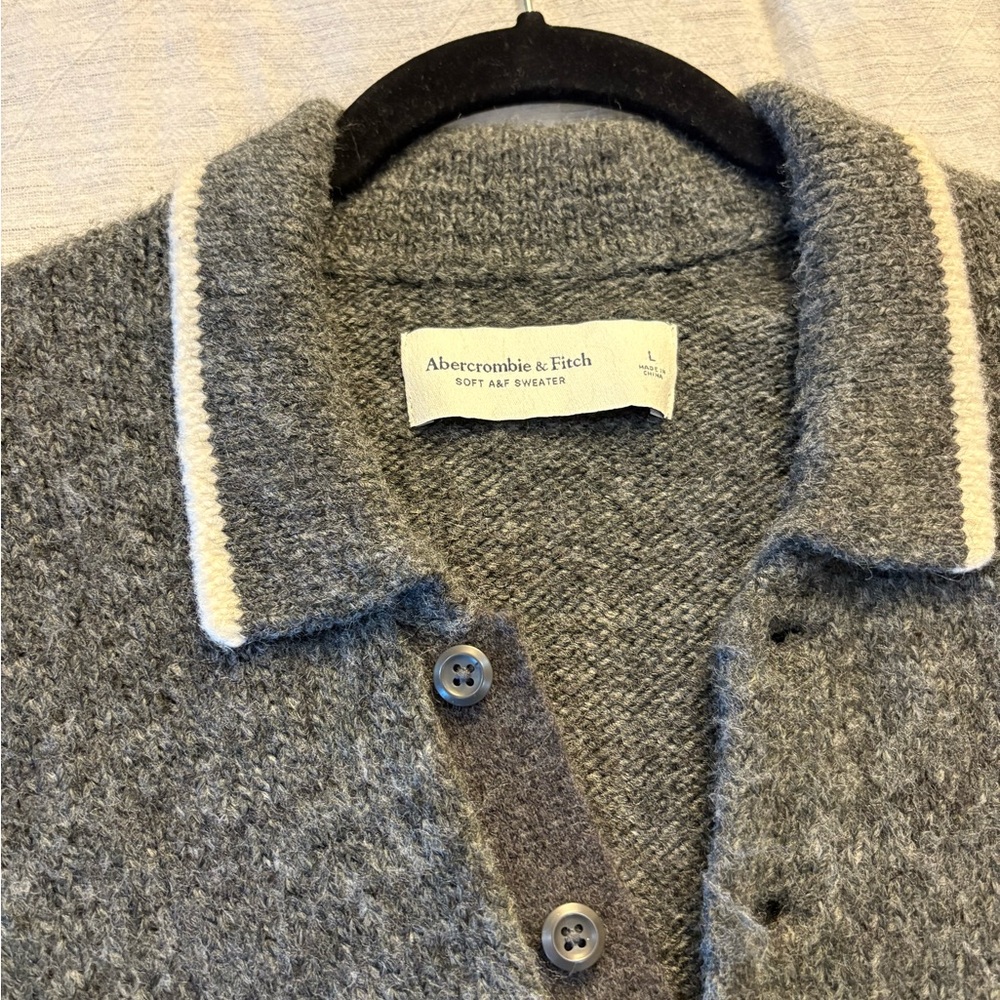 Abercrombie & Fitch Charcoal Cardigan Sweater
